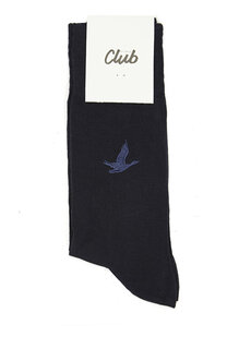 Мужские бамбуковые носки темно-синего цвета с логотипом Beymen