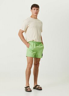 Зеленый купальник с логотипом Calvin Klein