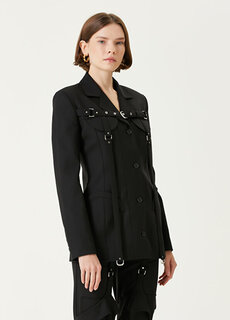 Черная куртка с подтяжками и воротником-бабочкой Off-White