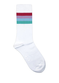Женские носки с тремя полосками и цветными блоками 6x5