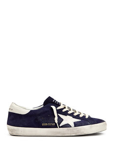 Sstar синие белые мужские кожаные кроссовки Golden Goose