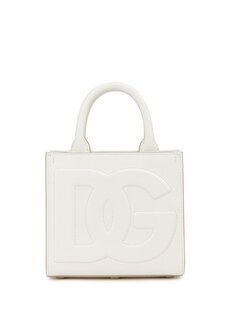Маленькая белая женская кожаная сумка dg daily white Dolce&amp;Gabbana