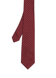 Темно-красный шелковый галстук Emporio Armani