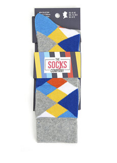 Мужские носки с цветными блоками и геометрическим узором The Socks Company