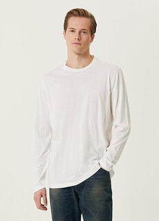 Белая футболка с длинным рукавом Kiton