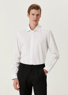 Белая классическая рубашка с воротником на заказ Beymen