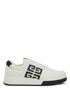 Мужские кожаные кроссовки с бело-черным логотипом Givenchy
