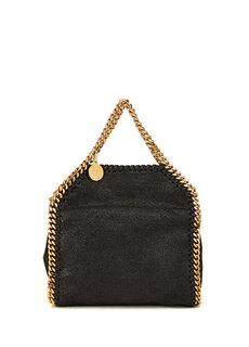 Женская сумка falabella black gold Stella McCartney