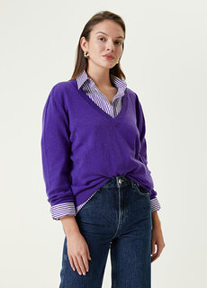 Пурпурный кашемировый свитер Beymen