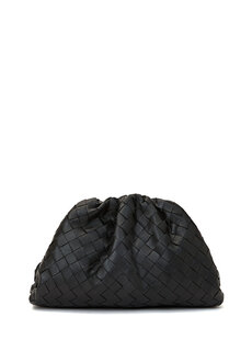 Черный вязаный текстурированный женский портфель для рук Bottega Veneta