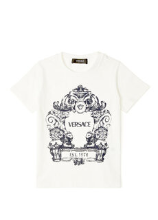 Белая футболка с логотипом для мальчика Versace