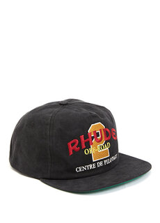 Черная мужская шляпа с вышитым логотипом Rhude