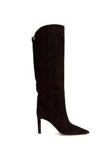 Темно-коричневые женские замшевые ботинки alizze Jimmy Choo