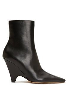 Черные кожаные ботинки на каблуке Bottega Veneta