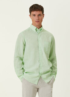 Светло-зеленая льняная рубашка Eton