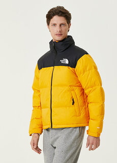 Желтое пуховое пальто nuptse 1996 года в стиле ретро The North Face
