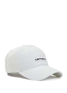 Белая мужская шляпа с вышитым логотипом Carhartt