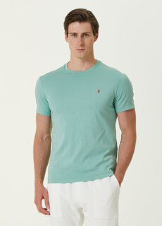 Зеленая футболка с вышитым логотипом Polo Ralph Lauren