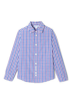 Бело-фиолетовая клетчатая рубашка для мальчика Jacadi Paris