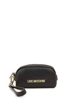 Косметичка с черным логотипом Love Moschino