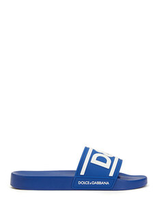 Синие мужские тапочки с логотипом Dolce&amp;Gabbana