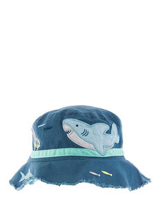 Синяя шапка для мальчика с узором акулы Stephen Joseph