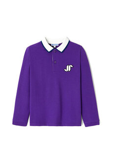 Фиолетовый свитшот для мальчиков с воротником-поло Jacadi Paris