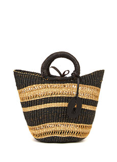 Черная бежевая вязаная женская сумка с текстурой Polo Ralph Lauren