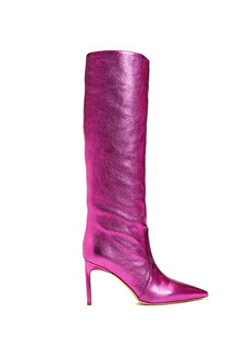 Женские кожаные ботинки цвета фуксии Bettina Vermillon