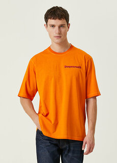 Оранжевая футболка с логотипом Dsquared2