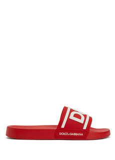 Красные мужские тапочки с логотипом Dolce&amp;Gabbana