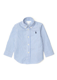 Синяя полосатая рубашка для мальчика Polo Ralph Lauren