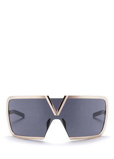 Женские солнцезащитные очки с темно-серым логотипом Valentino Garavani