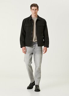 Жесткие светло-серые джинсовые брюки прямого кроя curtis AllSaints