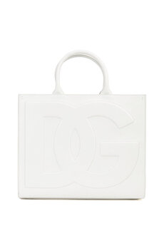 Белая женская кожаная сумка-шоппер dg daily Dolce&amp;Gabbana