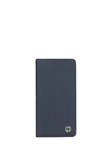 Мужской кожаный кошелек continental темно-синего цвета Cachee Concept