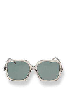 Бежевые женские солнцезащитные очки прямоугольной формы Saint Laurent
