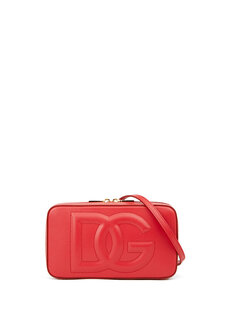 Маленькая красная женская кожаная сумка с логотипом dg Dolce&amp;Gabbana