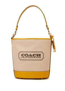 Женская холщовая сумка dakota натурального желтого цвета Coach
