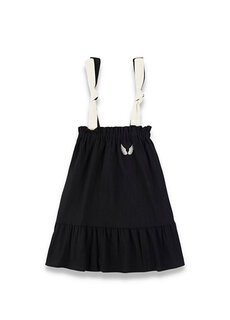 Двустороннее черно-белое короткое платье с цветными блоками для девочек Lally Things
