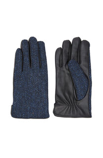 Темно-синие мужские кожаные перчатки George Hogg