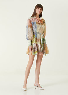 Мини-платье-рубашка с узором в стиле пэчворк Zimmermann