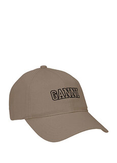 Женская шапка из органического хлопка с логотипом camel Ganni