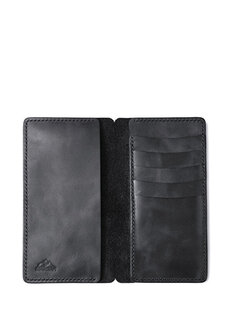 Кожаный кошелек tripolis антрацитового цвета и чехол, совместимый с iphone 15 plus Roarcraft