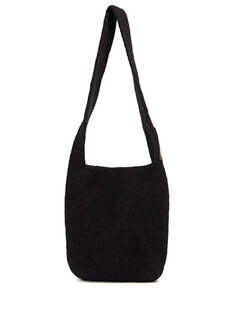 Черная женская шерстяная сумка через плечо franny Tullaa