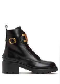 Женские кожаные ботинки с черным поясом Tod&apos;s Tod’S
