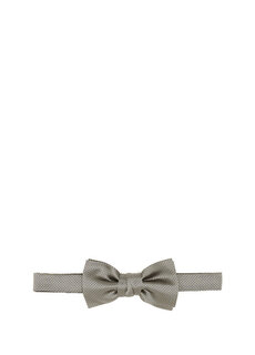 Серый шелковый галстук-бабочка с микро-узором Lanvin