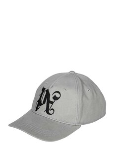 Серая мужская шляпа с логотипом Palm Angels