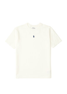 Белая футболка с логотипом для мальчика Polo Ralph Lauren