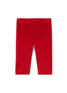 Бархатные брюки рубиново-красного цвета для маленьких мальчиков Jacadi Paris